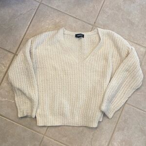 Express cropped v neck sweater